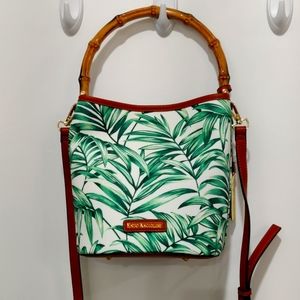 Tropical bag with bamboo handle